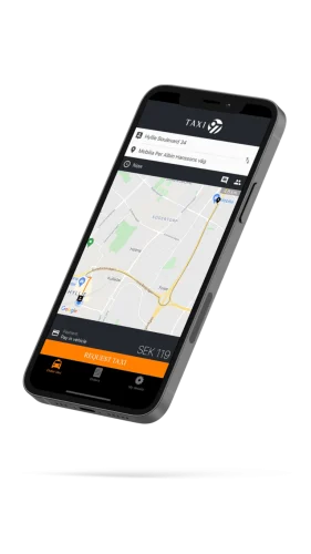 Taxi-App-iPhone-No-Background Taxi97 I Malmö app för att boka taxi med mobilen